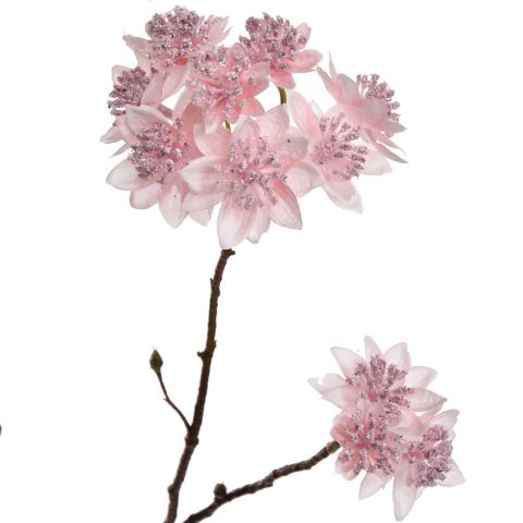 LARGE ASTRANTIA BRANCH 110CM PINK