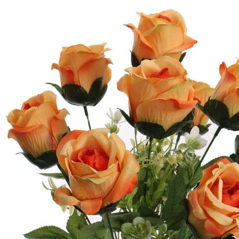 ROSE BUD X9 BUSH 43CM ORANGE