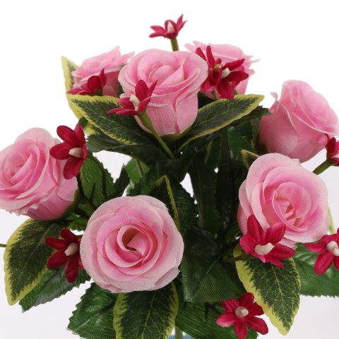 ROSEBUD X7 BUSH 23CM PINK