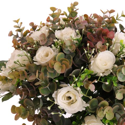 ROSEBUD X36 BUSH 38CM CREAM