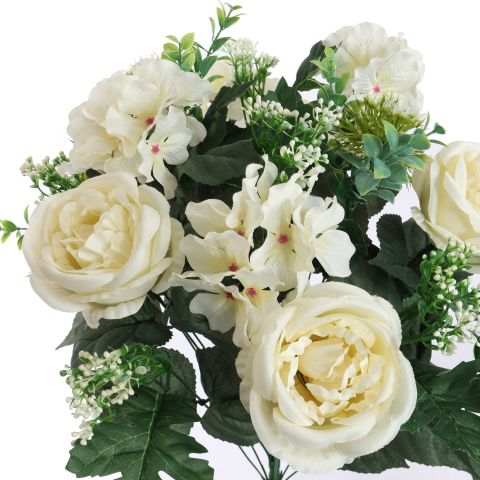 ROSE HYDRANGEA X18 BUSH 56CM CREAM