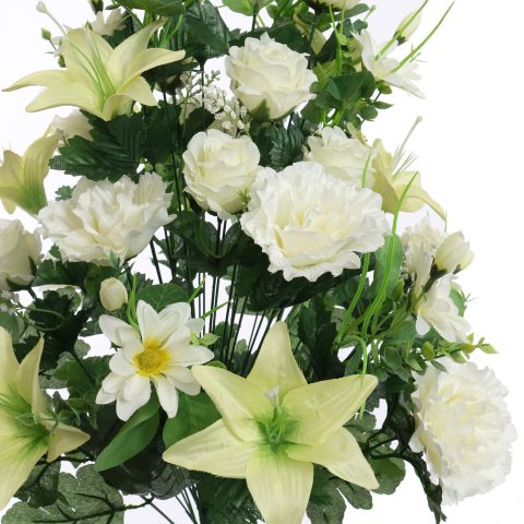 ROSE LILY X36 BUSH 67CM CREAM