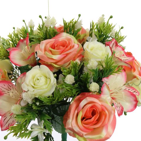 ROSE LILY X24 BUSH 36CM SALMON