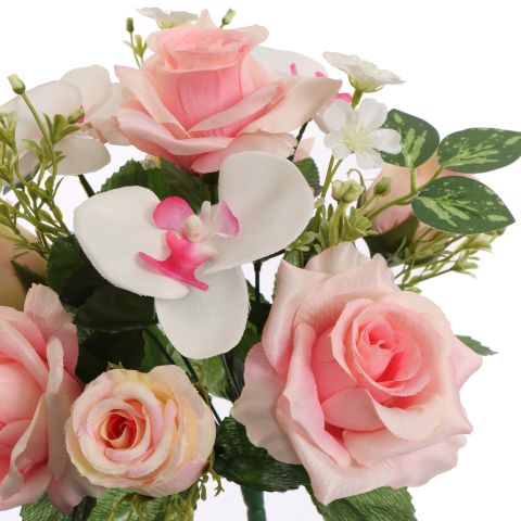 ROSE ORCHID X13 BUSH 34CM SALMON