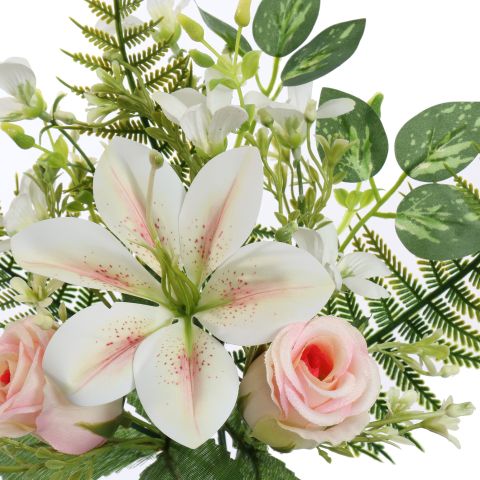 ROSE LILY X6 BUSH 37CM PINK