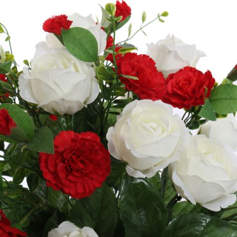CARNATION ROSE X24 BUSH 42CM RED