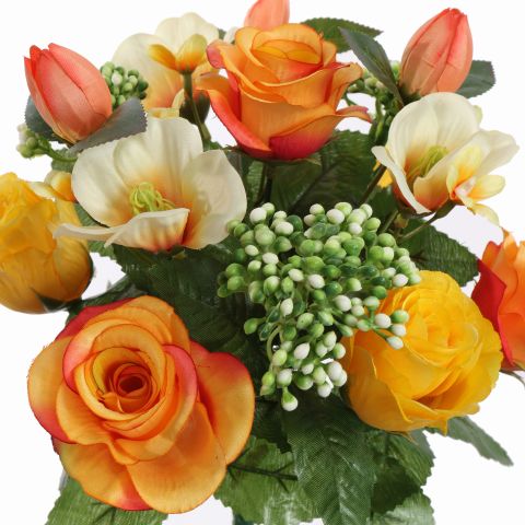 DOGWOOD ROSE X13 BUSH 34CM ORANGE