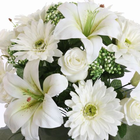 GERBERA LILY X28 BUSH 40CM CREAM