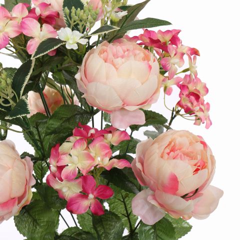 ROSE HYDRANGEA X18 BUSH 55CM PINK