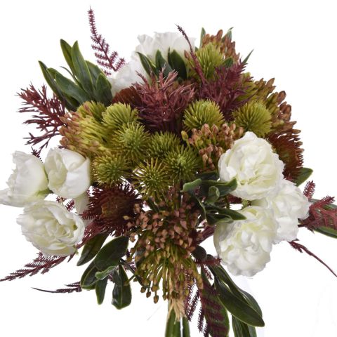 ROSE THISTLE BUNDLE 35CM CREAM