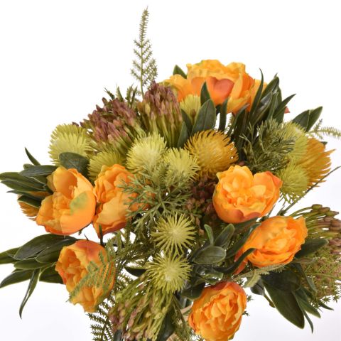 ROSE THISTLE BUNDLE 35CM YELLOW
