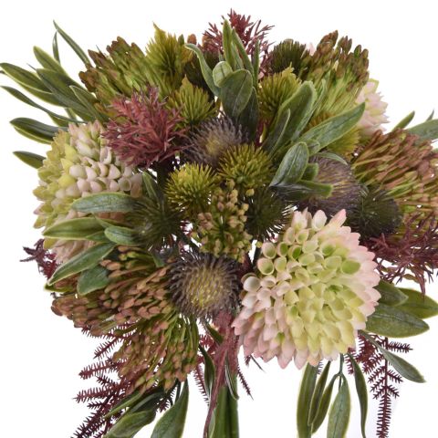 DAHLIA THISTLE BUNDLE 35CM CREAM PINK