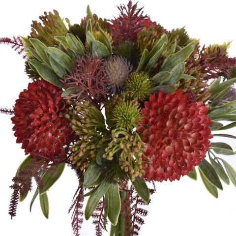 DAHLIA THISTLE BUNDLE 35CM RED