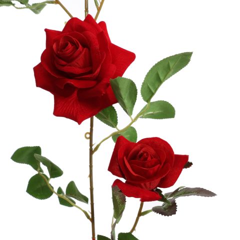 VELVET ROSE GARLAND 180CM RED