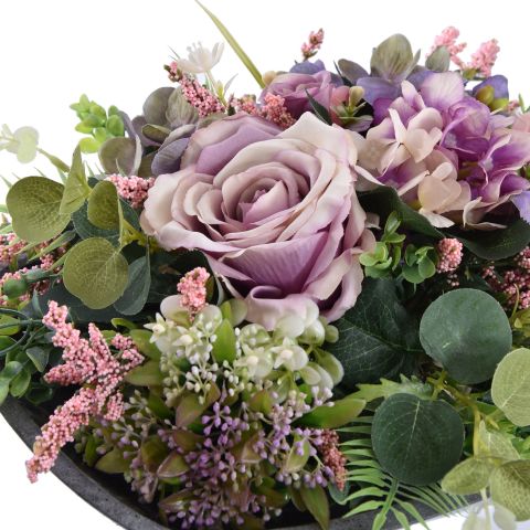 ROSE HYDRANGEA ARR IN POT 35X30X15CM LILAC LAVENDER