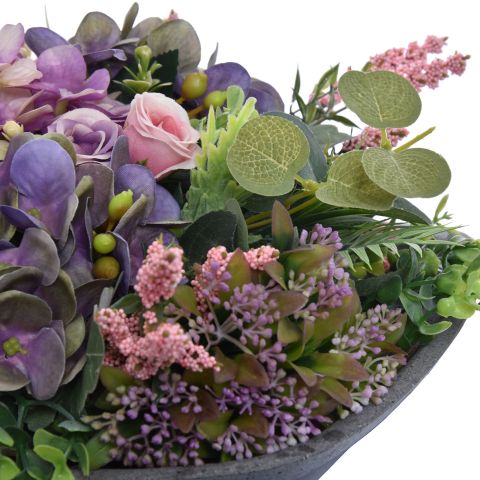 ROSE HYDRANGEA ARR IN POT 35X30X15CM LILAC LAVENDER