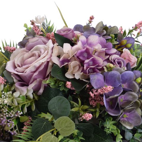 ROSE HYDRANGEA ARR IN POT 35X30X15CM LILAC LAVENDER
