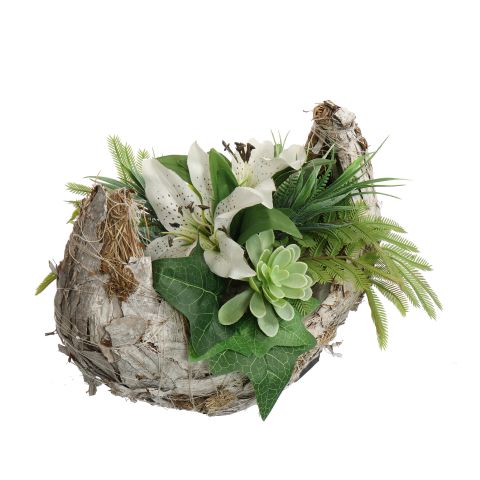LILY IN BOATSHAPE 28X22X18CM CREAM