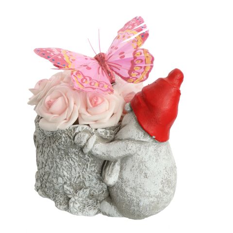 ROSE HYDRANGEA IN PLANTER GOBLIN 13X10X10CM PINK
