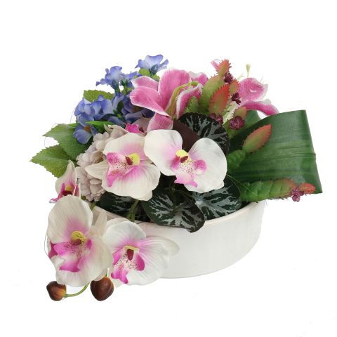 LILY ORCHID ARR IN ROUND POT 17X20X30CM PINK