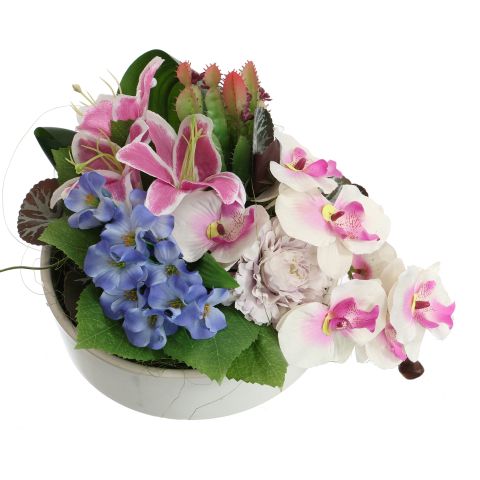 LILY ORCHID ARR IN ROUND POT 17X20X30CM PINK