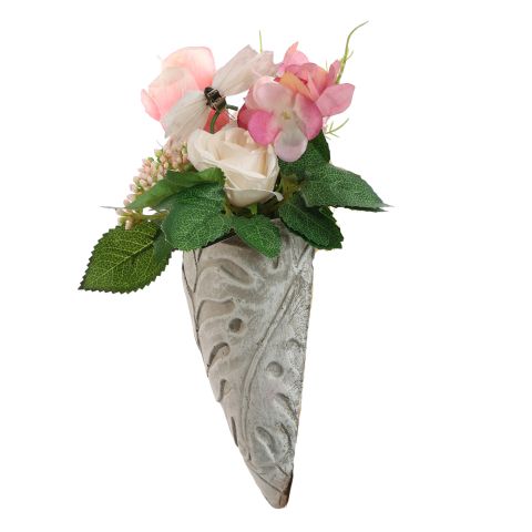 ROSE BUTTERFLY IN HANGING PLANTER 25X17X10CM PINK