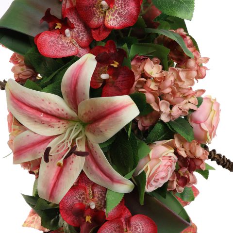 ROSE LILY ORCHID ARR 80X50X20CM PINK