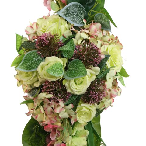ROSE DELPHINIUM HYDRANGEA ARR 80X30X20CM GREEN