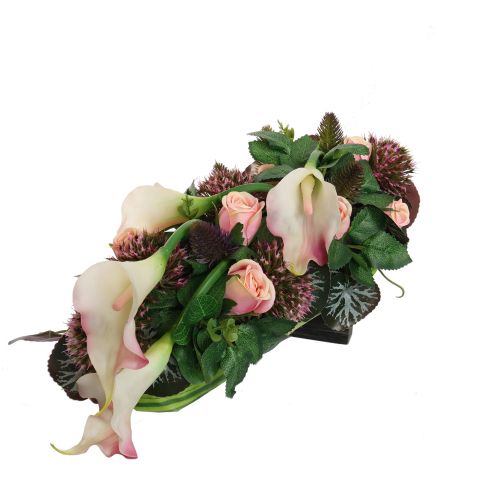 ROSE CALLA ARR 42X20X17CM PURPLE