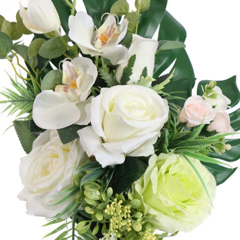 ROSE ORCHID ARR IN VASE 30X40CM CREAM