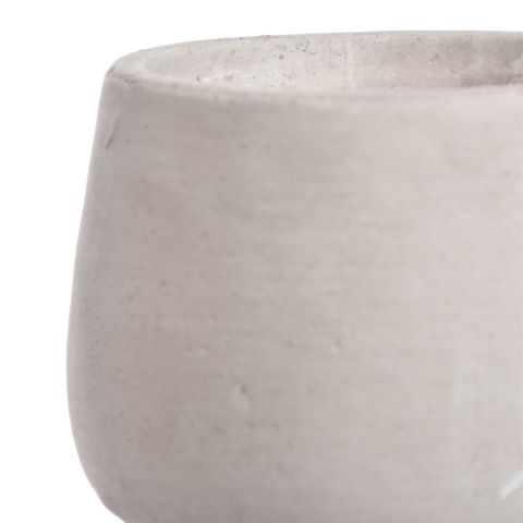 CEMENT ROUND POT D13 H10CM GREY