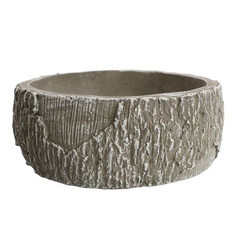 ROUND PLANTER 15X15X6CM GREY