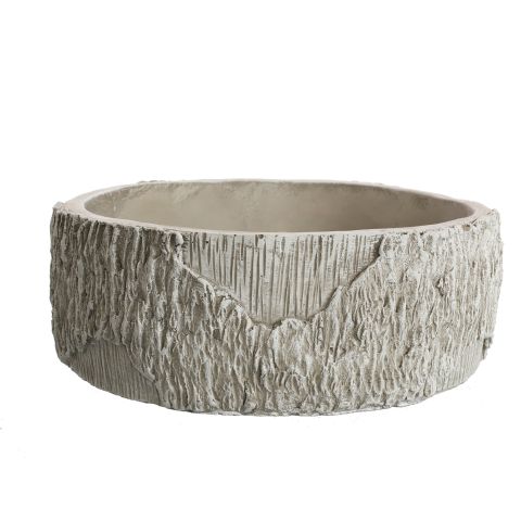 ROUND PLANTER 20X20X7,5CM GREY