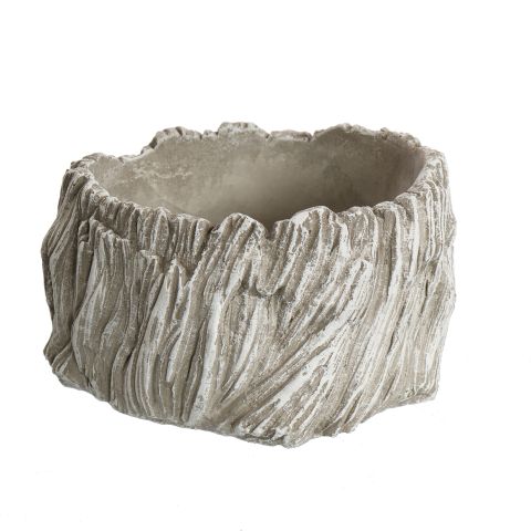 CEMENT TRUNK PLANTER 17X17X10CM GREY