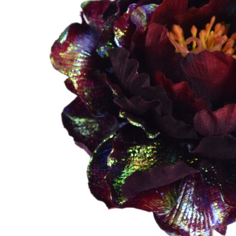 PEONY SHINY 62CM BURGUNDY
