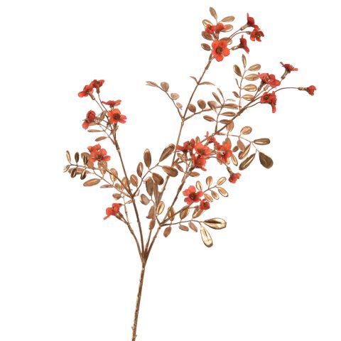 WILD FLOWER SPRAY 70CM GOLD ORANGE