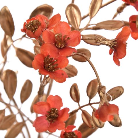WILD FLOWER SPRAY 70CM GOLD ORANGE