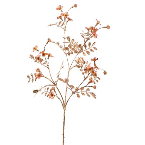WILD FLOWER SPRAY 70CM GOLD PINK