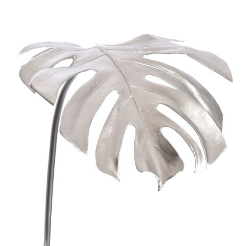 LARGE SPLIT PHILO LEAF PU 77CM SILVER