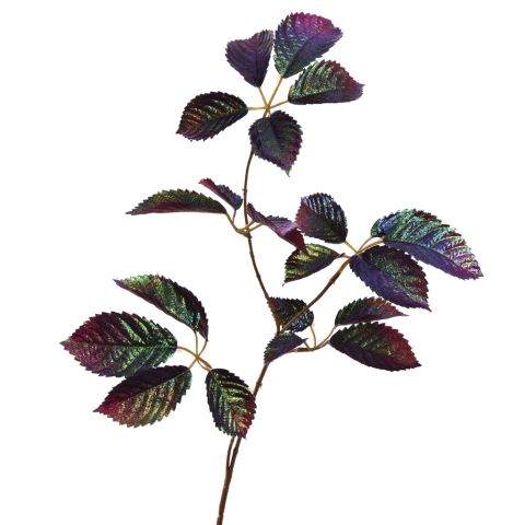LEAF SPRAY SHINY 75CM BURGUNDY