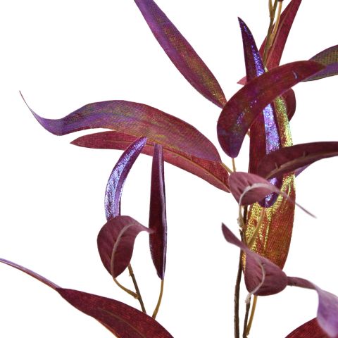 EUCALYPTUS SPRAY SHINY 95CM RED