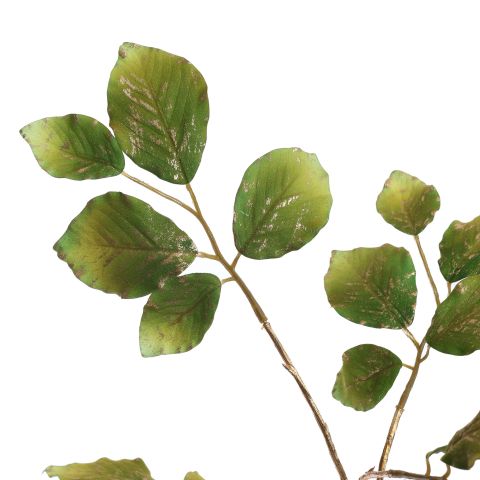 LARGE LEAF BRANCH GOLDSTEM 120CM GREEN