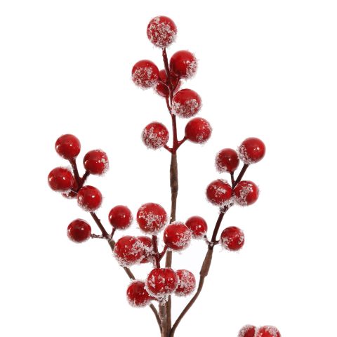 SNOWED BERRY SPRAY 60CM RED