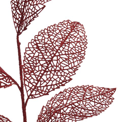 LARGE ROUND LEAF BRANCH 90CM RED