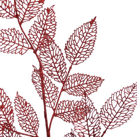 LARGE LEAF BRANCH 90CM RED