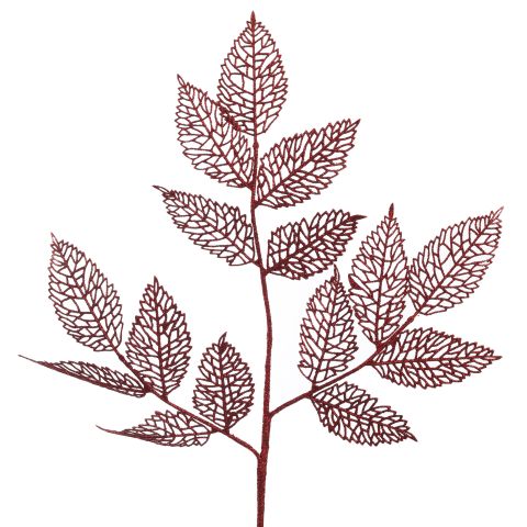 LEAF BRANCH 75CM RED