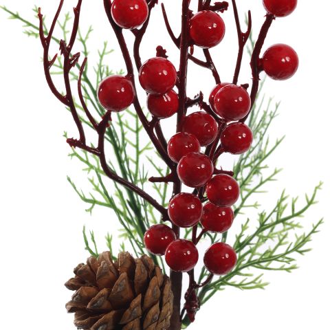 BERRY PINE PICK 45CM RED
