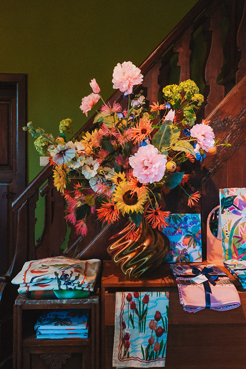 Flower bouquet and products display