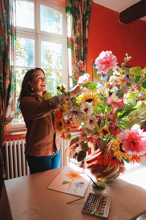 Marylène Madou bouquet on table