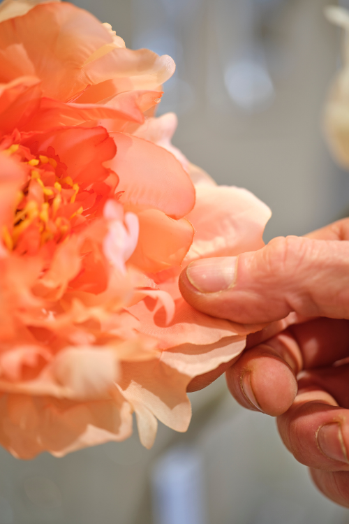 Real-touch bouquet close-up materiaal